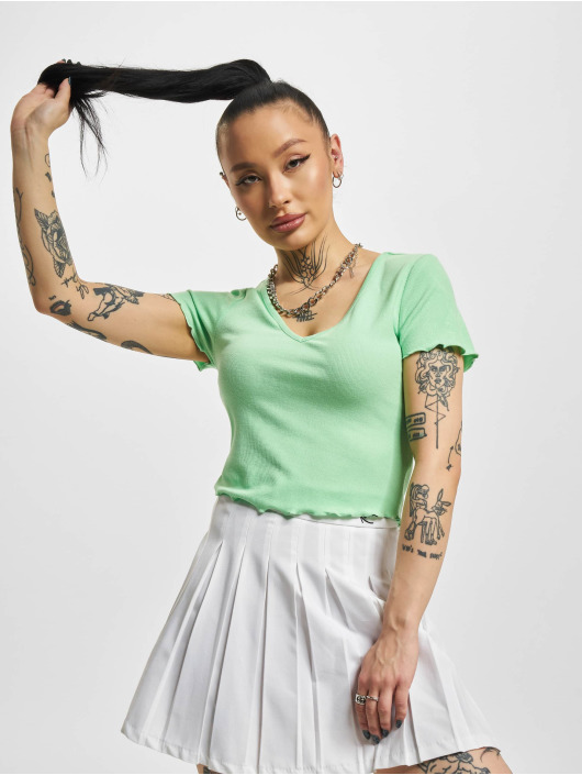 Only Tops sans manche Kika V Neck Crop vert